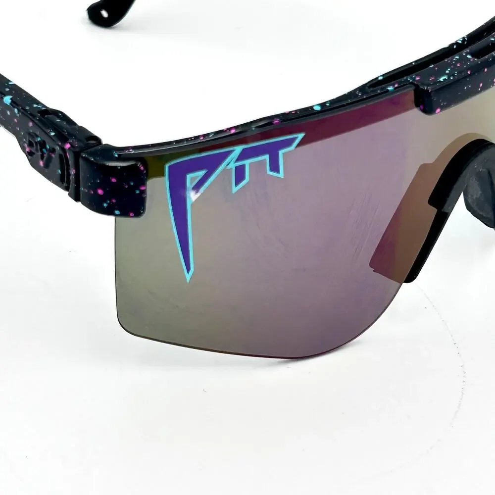 Pit Viper Originals Night Fall Sunglasses Shield Polarized Mirrored Purple Black